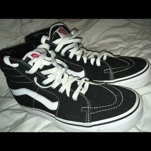 Black Suede Vans Size 7.5